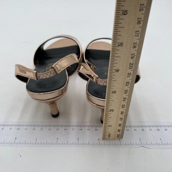 Women Comfy Slingback Kitten Low Heels Elegant Peep Toe Single Strap Sandals - Picture 5 of 8